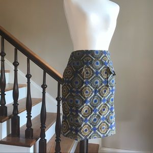 Etcetera Corduroy Printed Skirt, Size 4